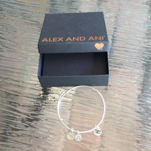 Alex and Ani silver bracelet with box